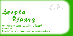 laszlo ujvary business card