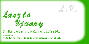 laszlo ujvary business card
